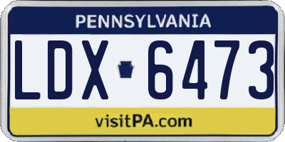 PA license plate LDX6473