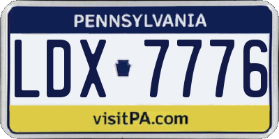 PA license plate LDX7776