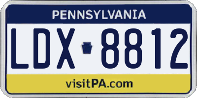 PA license plate LDX8812
