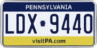 PA license plate LDX9440