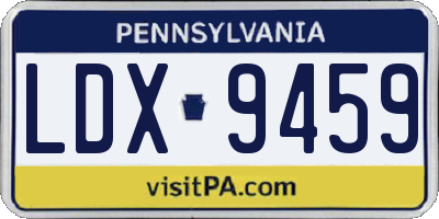 PA license plate LDX9459
