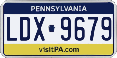 PA license plate LDX9679
