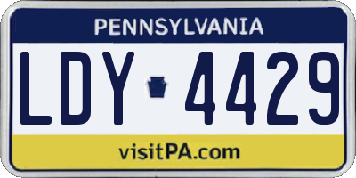 PA license plate LDY4429