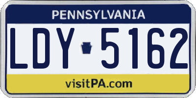 PA license plate LDY5162