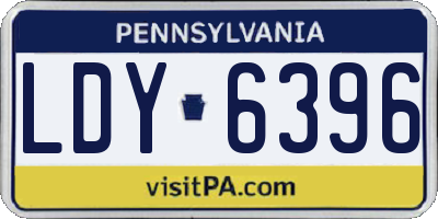 PA license plate LDY6396