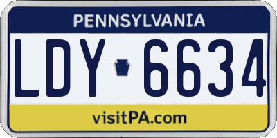 PA license plate LDY6634