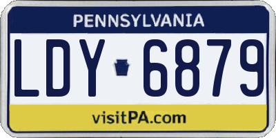 PA license plate LDY6879