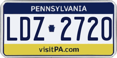 PA license plate LDZ2720