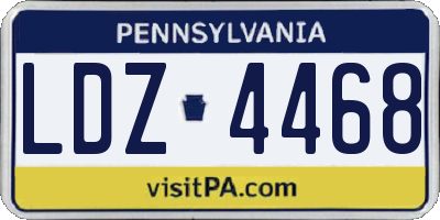PA license plate LDZ4468