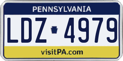 PA license plate LDZ4979