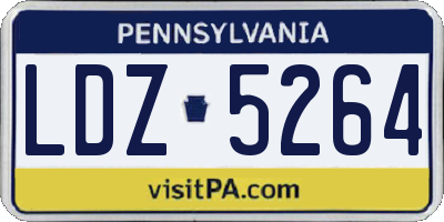PA license plate LDZ5264