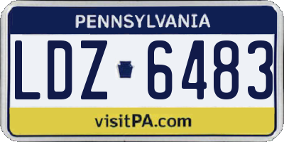 PA license plate LDZ6483