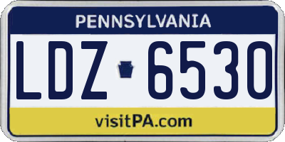 PA license plate LDZ6530
