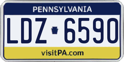 PA license plate LDZ6590