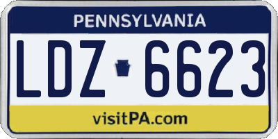 PA license plate LDZ6623