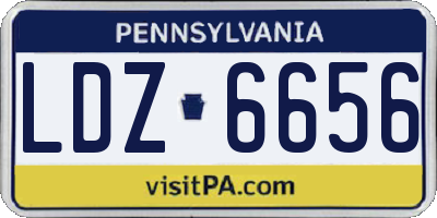 PA license plate LDZ6656