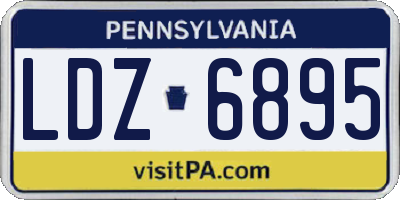 PA license plate LDZ6895