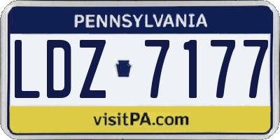 PA license plate LDZ7177