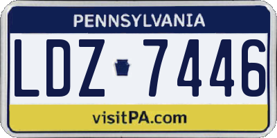 PA license plate LDZ7446