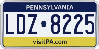PA license plate LDZ8225
