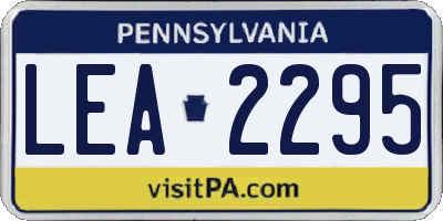 PA license plate LEA2295
