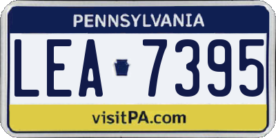 PA license plate LEA7395