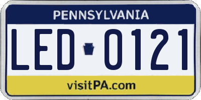 PA license plate LED0121