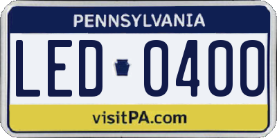 PA license plate LED0400
