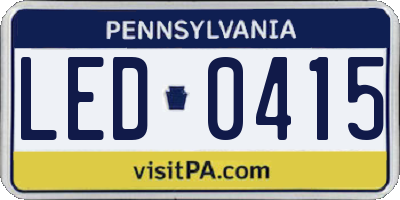 PA license plate LED0415