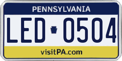 PA license plate LED0504