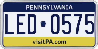 PA license plate LED0575