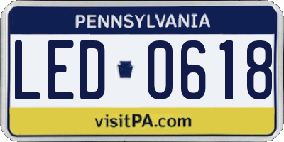 PA license plate LED0618