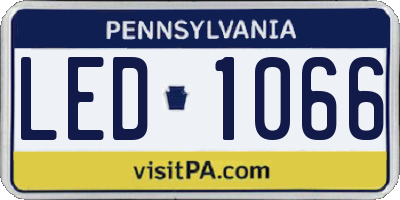 PA license plate LED1066