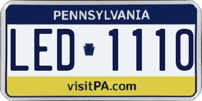 PA license plate LED1110