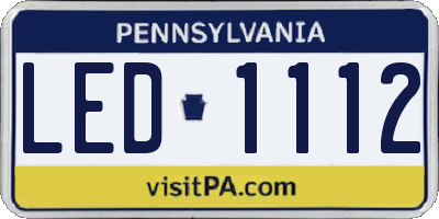 PA license plate LED1112
