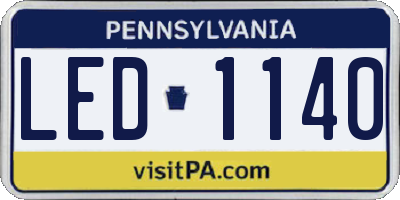 PA license plate LED1140