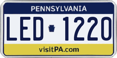 PA license plate LED1220