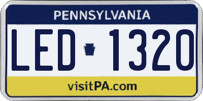 PA license plate LED1320