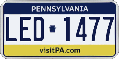 PA license plate LED1477