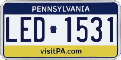PA license plate LED1531