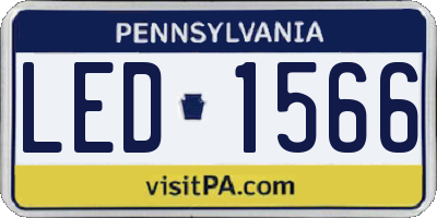 PA license plate LED1566