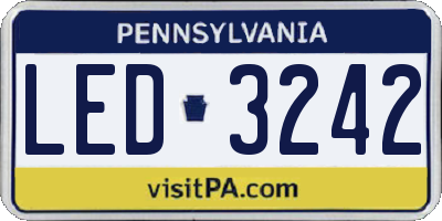 PA license plate LED3242