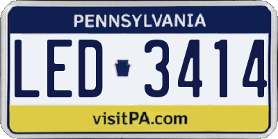 PA license plate LED3414