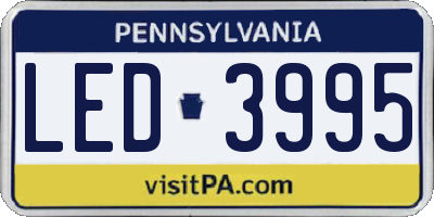 PA license plate LED3995