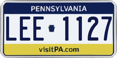 PA license plate LEE1127