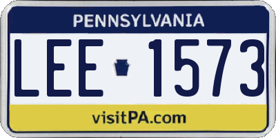 PA license plate LEE1573