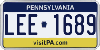 PA license plate LEE1689