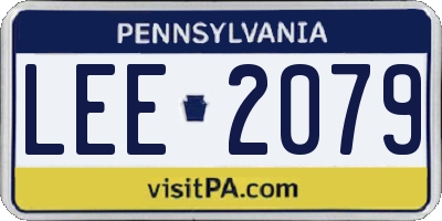 PA license plate LEE2079