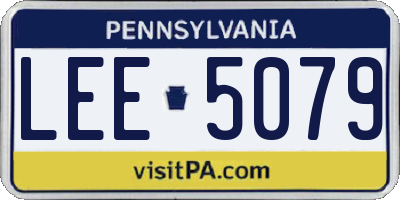 PA license plate LEE5079