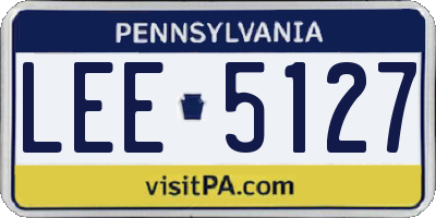 PA license plate LEE5127